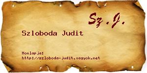 Szloboda Judit névjegykártya